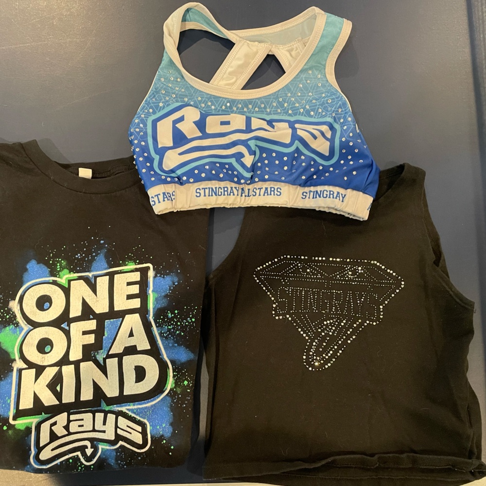Stingrays crop top, bra and t shirt